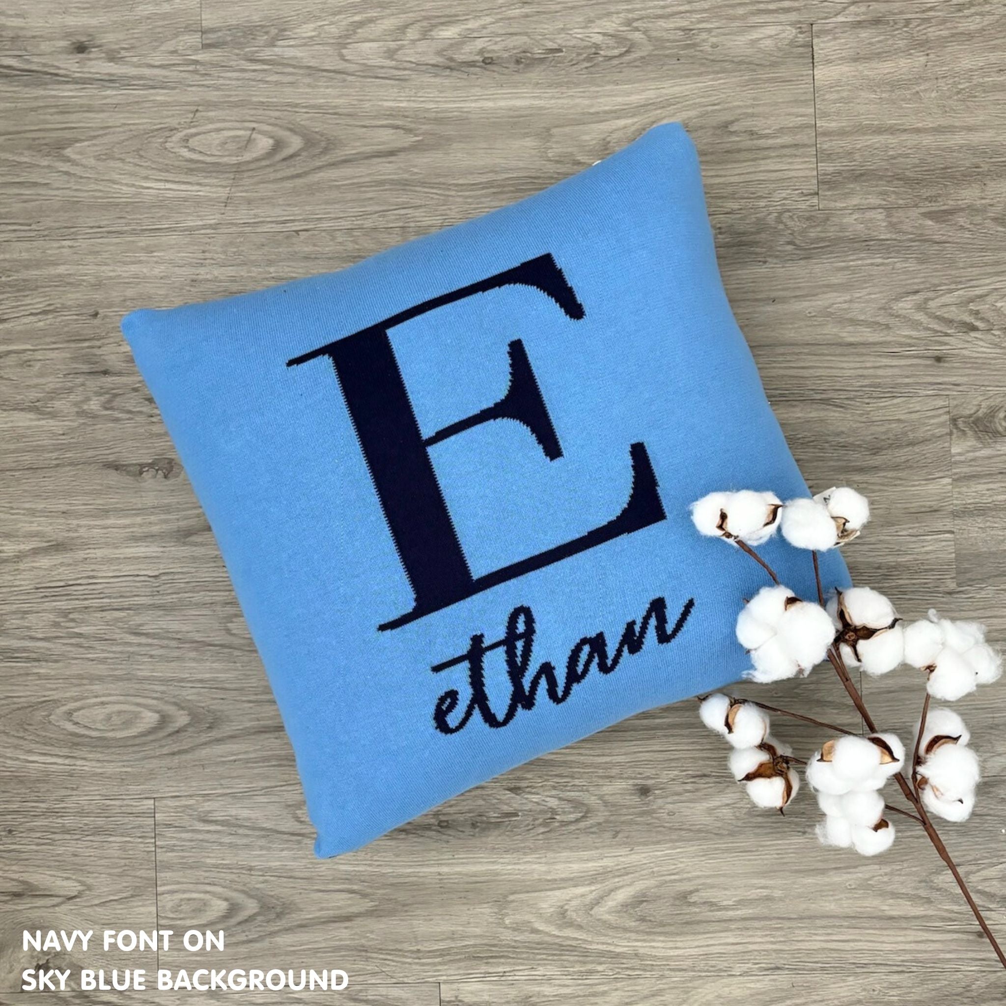 Personalized Square Cushion (Initial + Name)