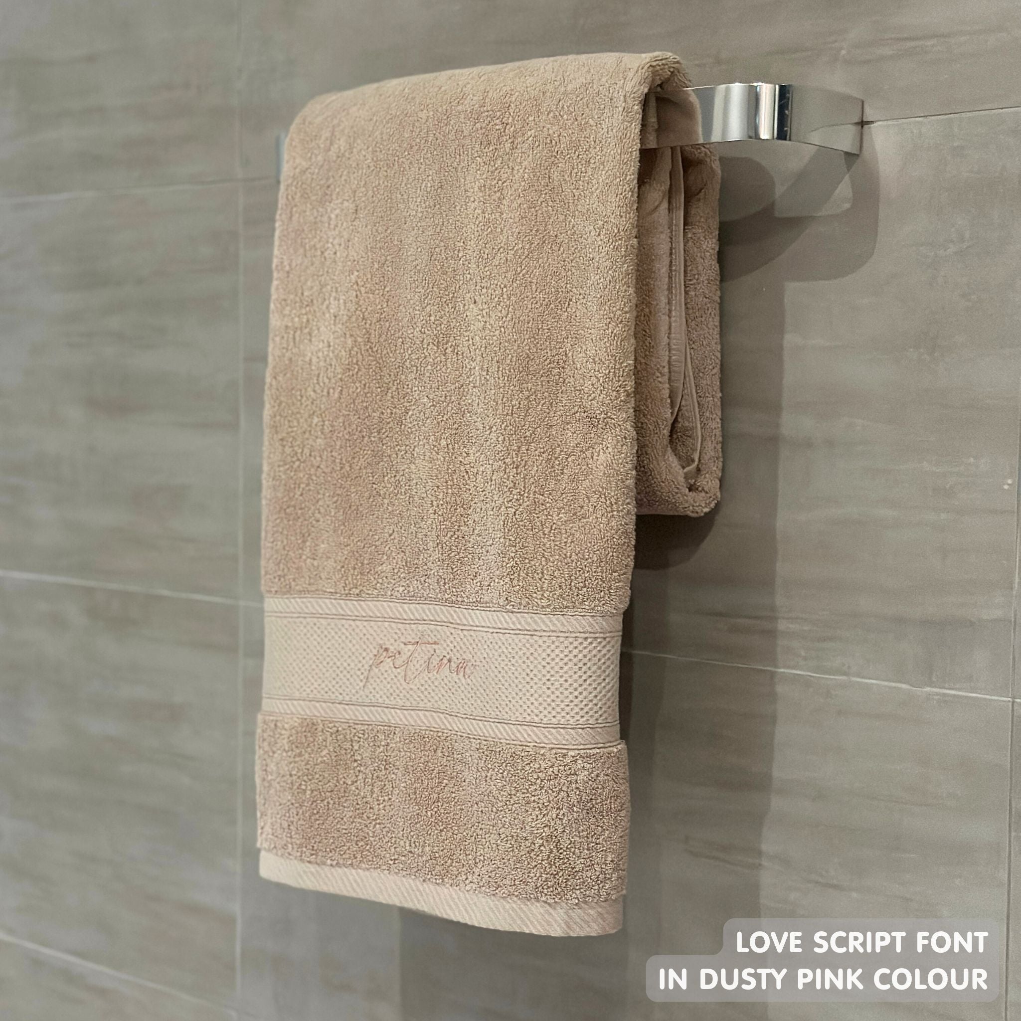 Personalized Bath Towels with Embroidery