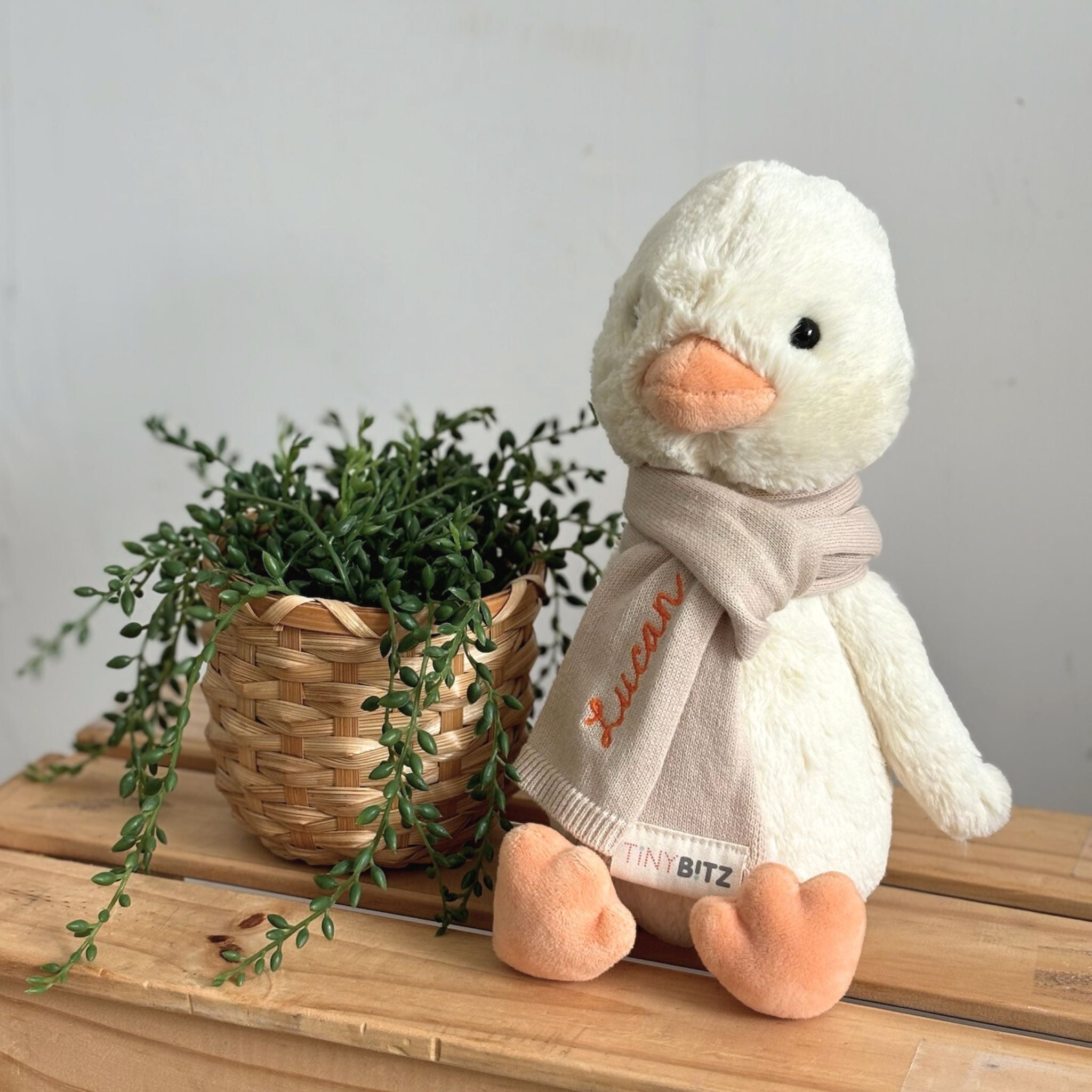 Jellycat Duckling with Personalized Scarf