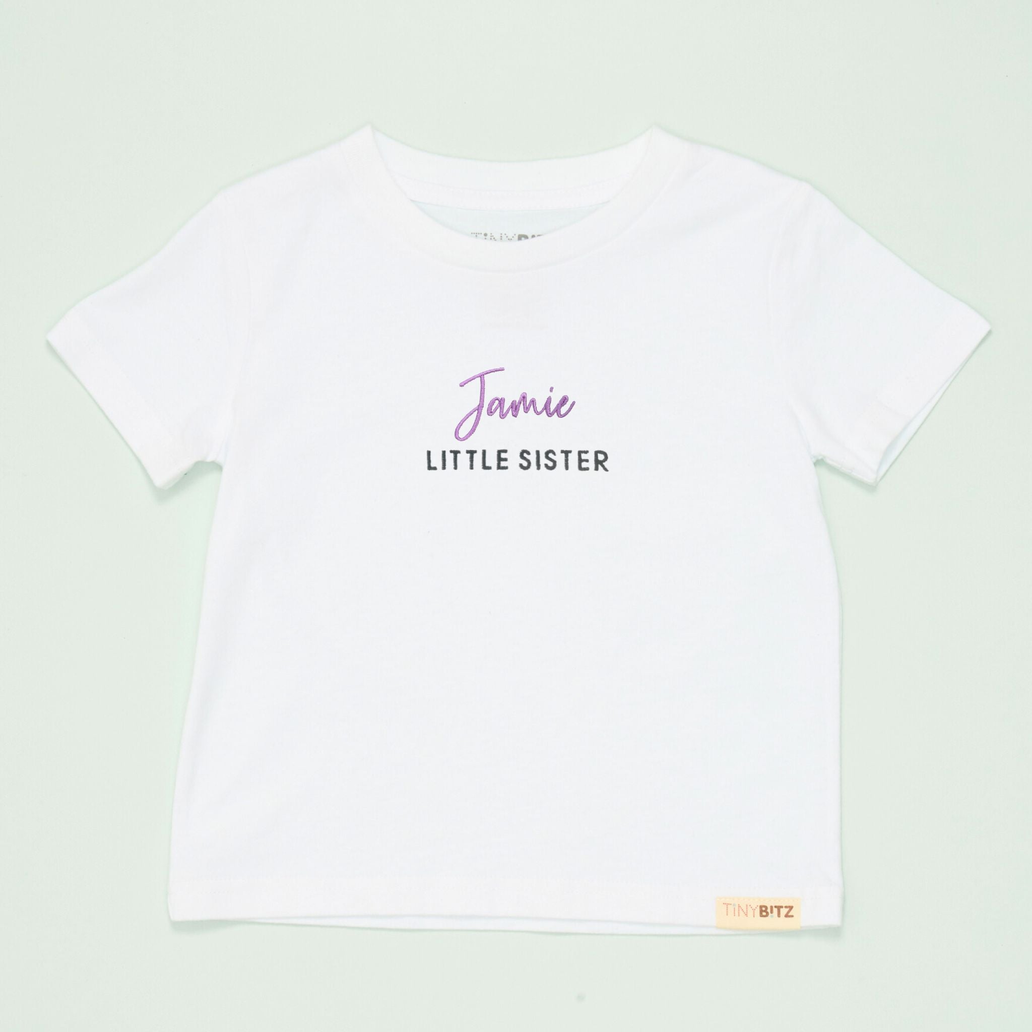 Kids Tee: Little Sister with Name