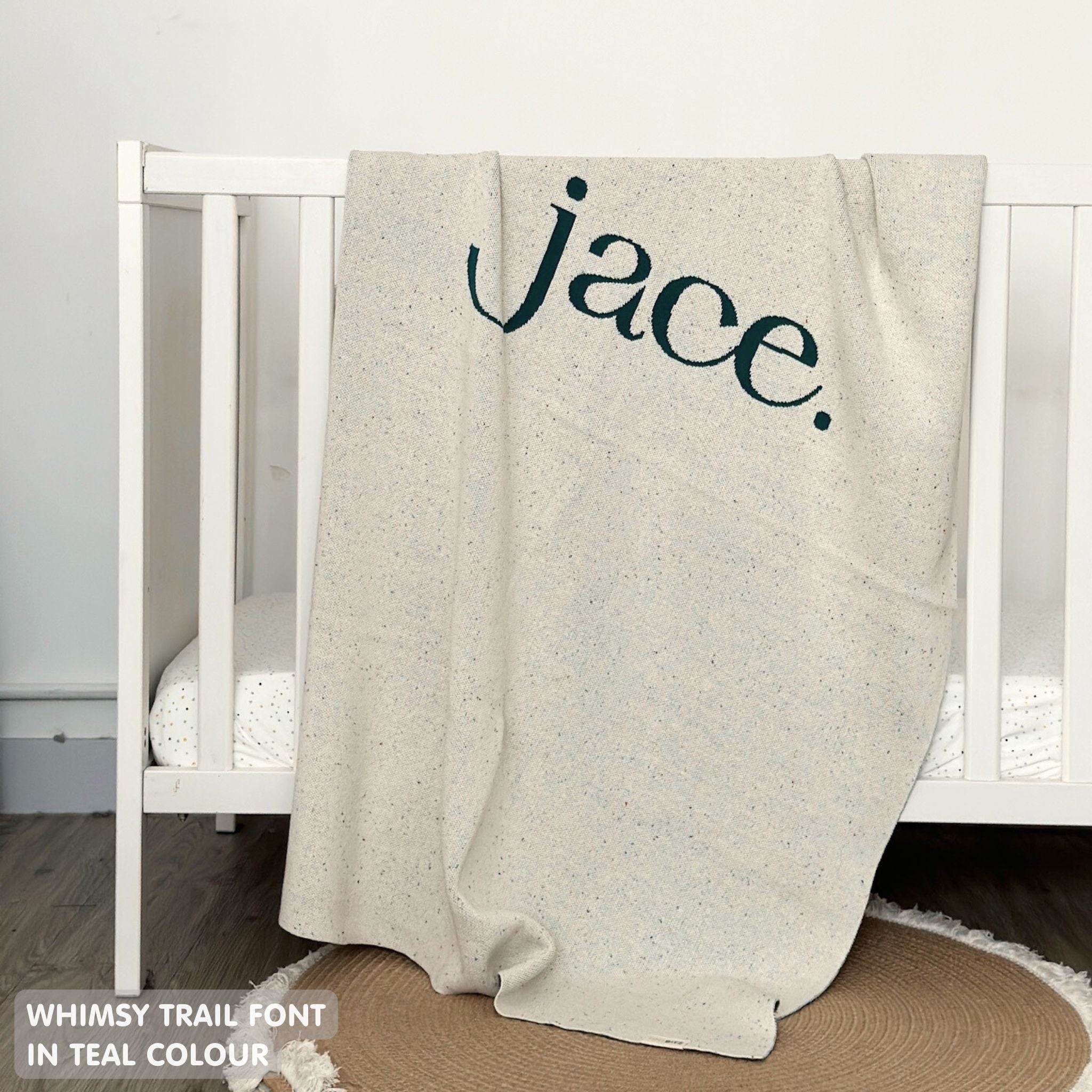 Personalized Blanket for Babies and Kids (Cream Confetti)