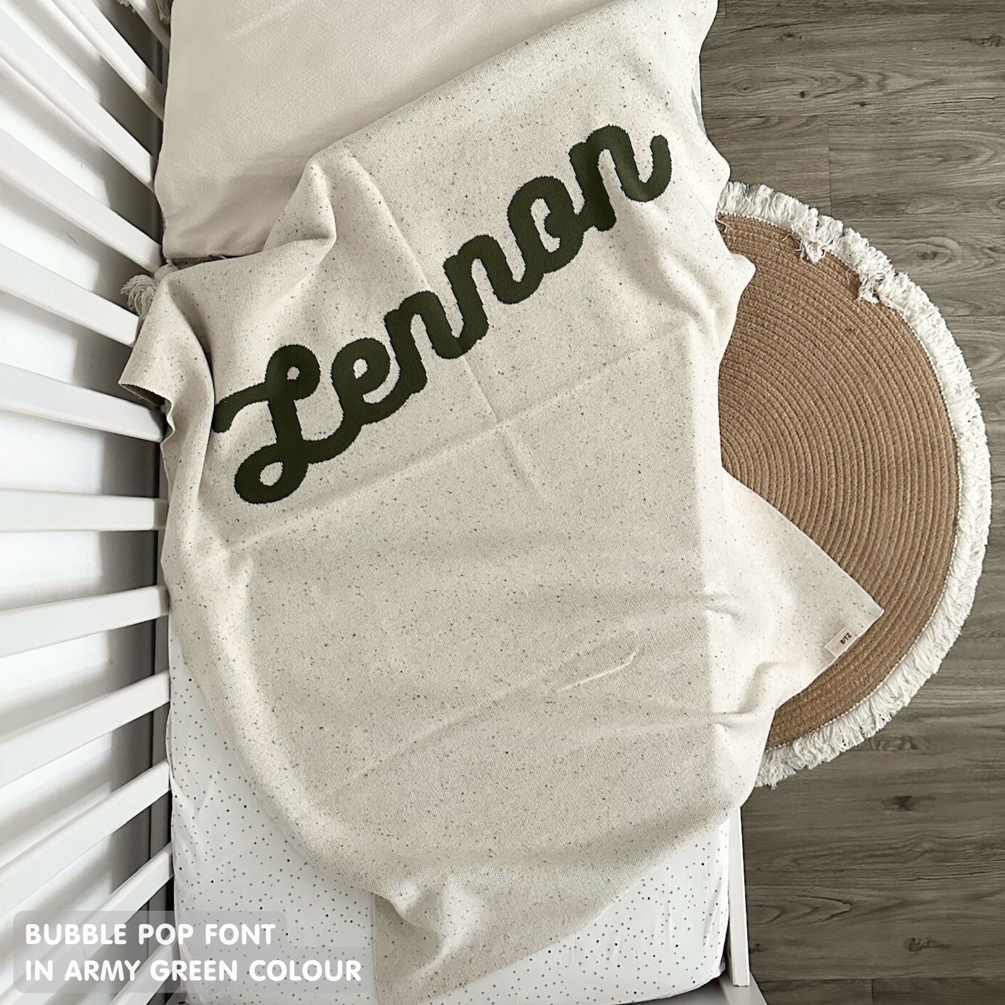 Personalized Blanket for Babies and Kids (Cream Confetti)