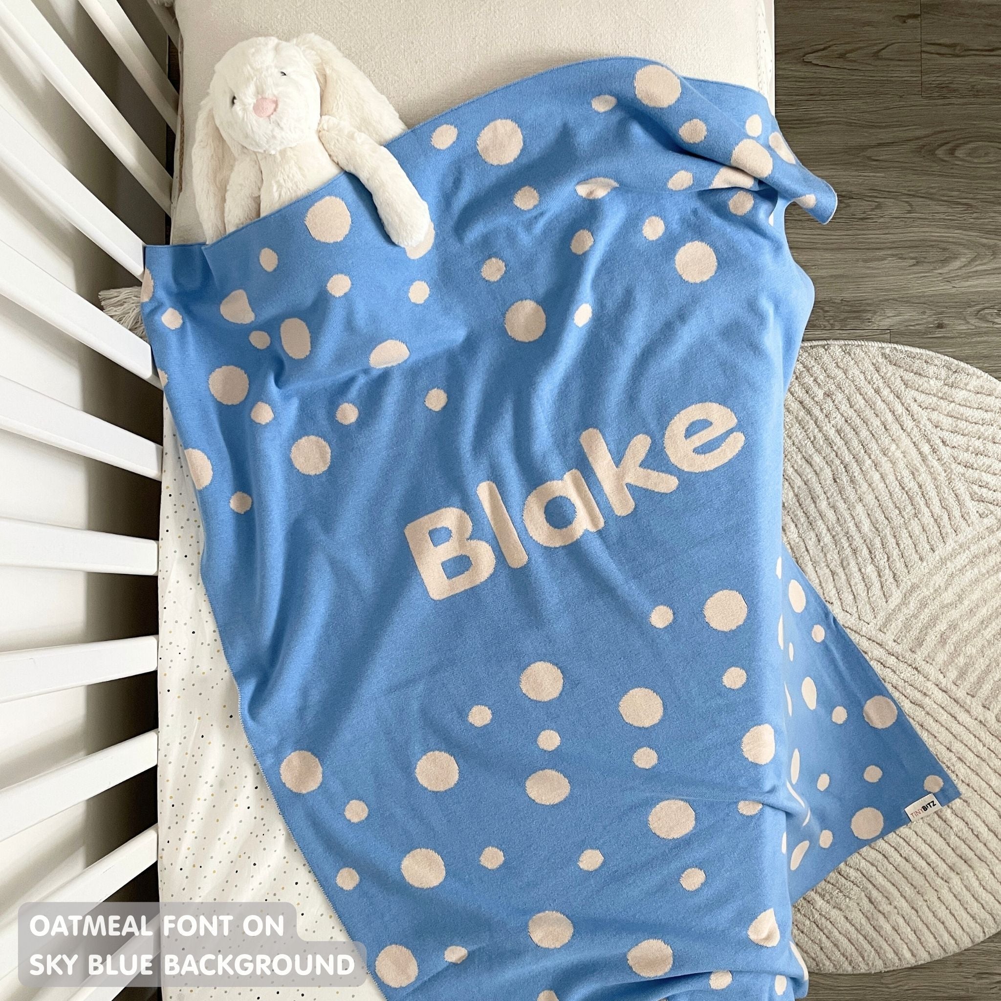 Personalized Blanket for Babies and Kids (The Dots)