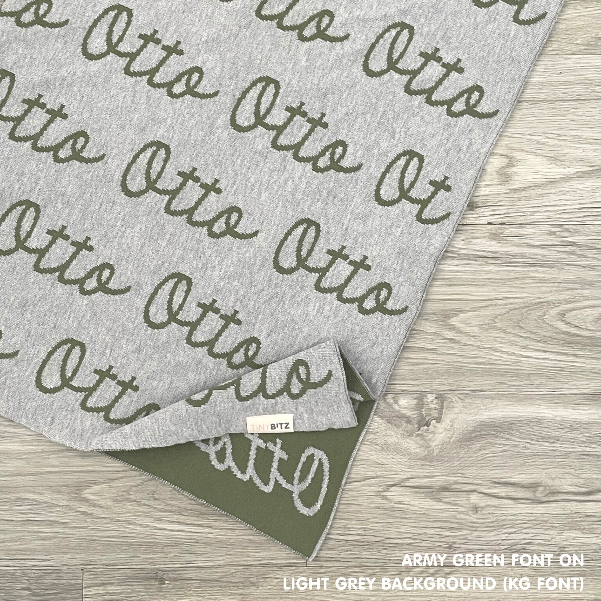 Personalized Blanket for Adults (Light Grey Background)