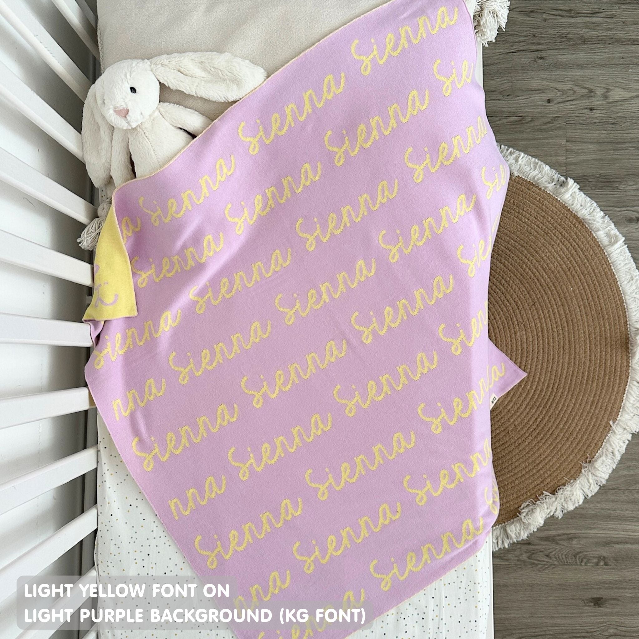 Personalized Blanket for Kids (Light Purple Background)