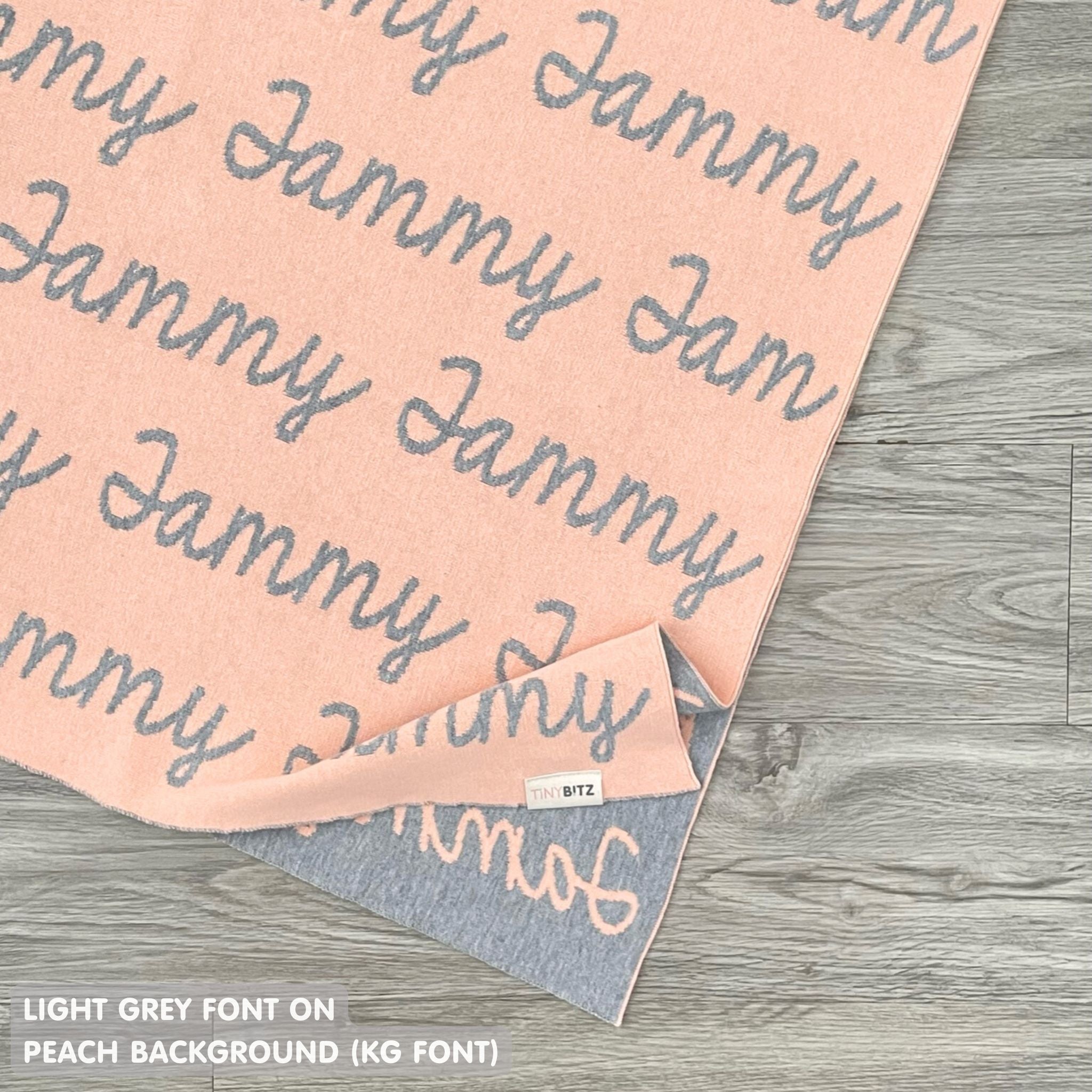 Personalized Blanket for Adults (Peach Background)