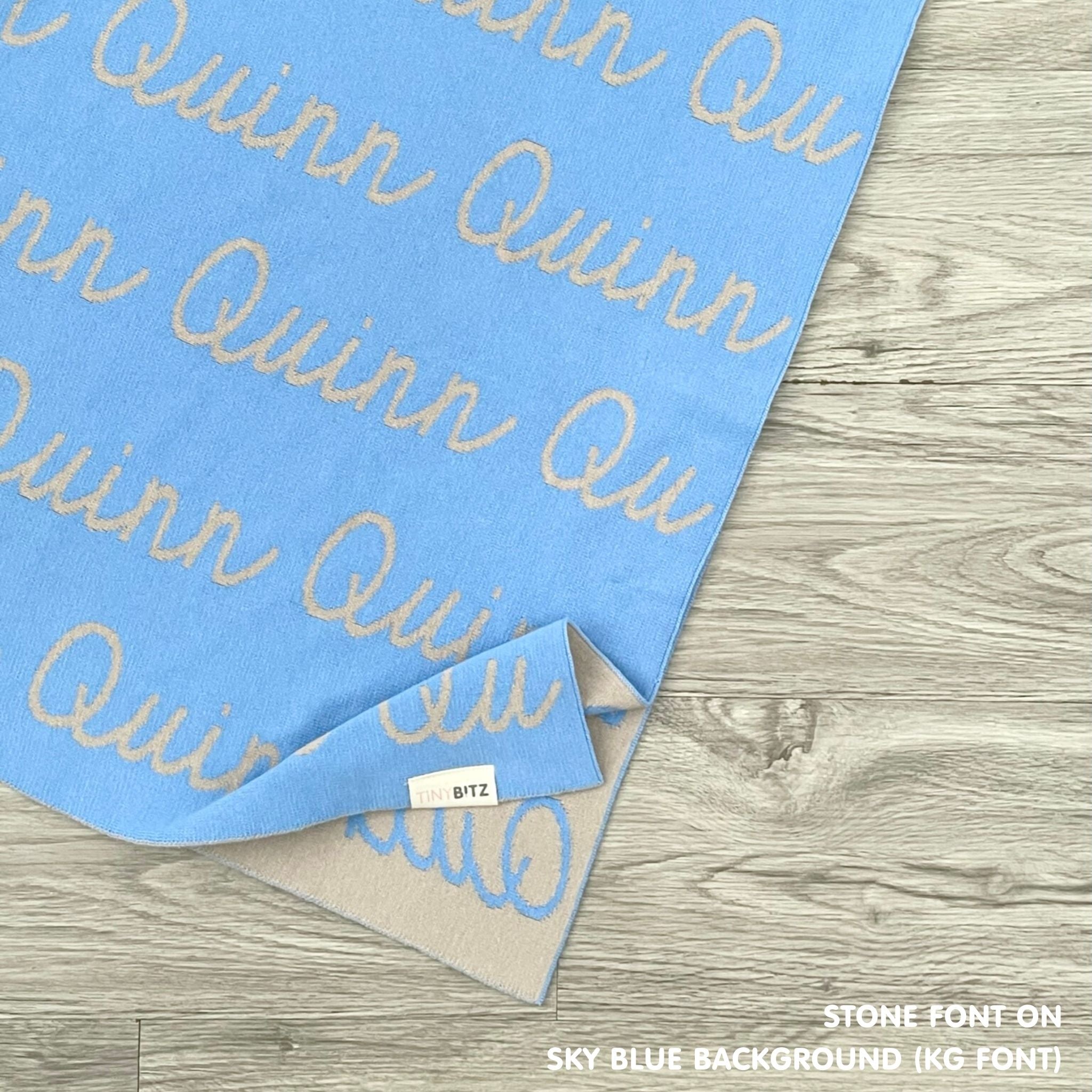 Personalized Blanket for Adults (Sky Blue Background)