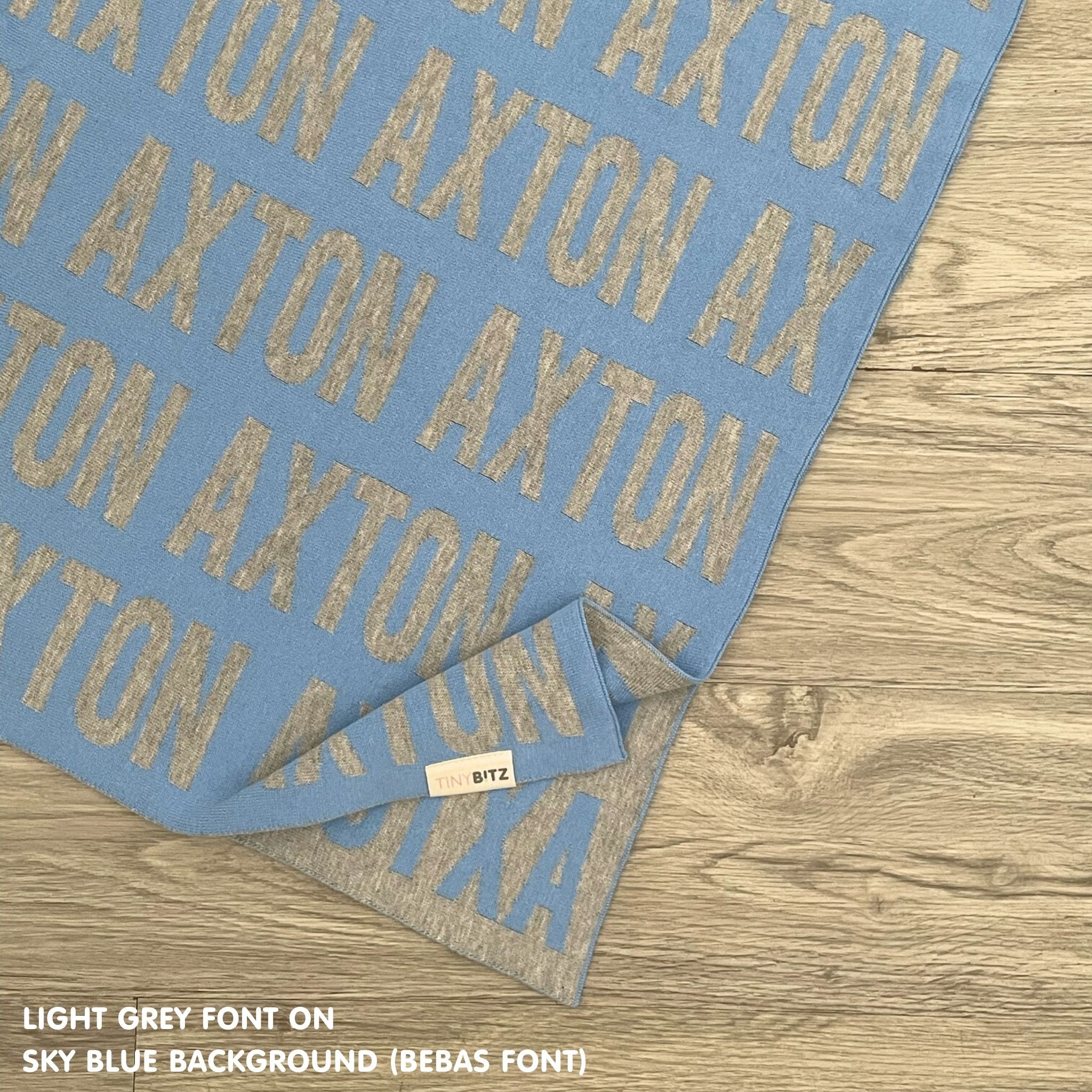 Personalized Blanket for Adults (Sky Blue Background)