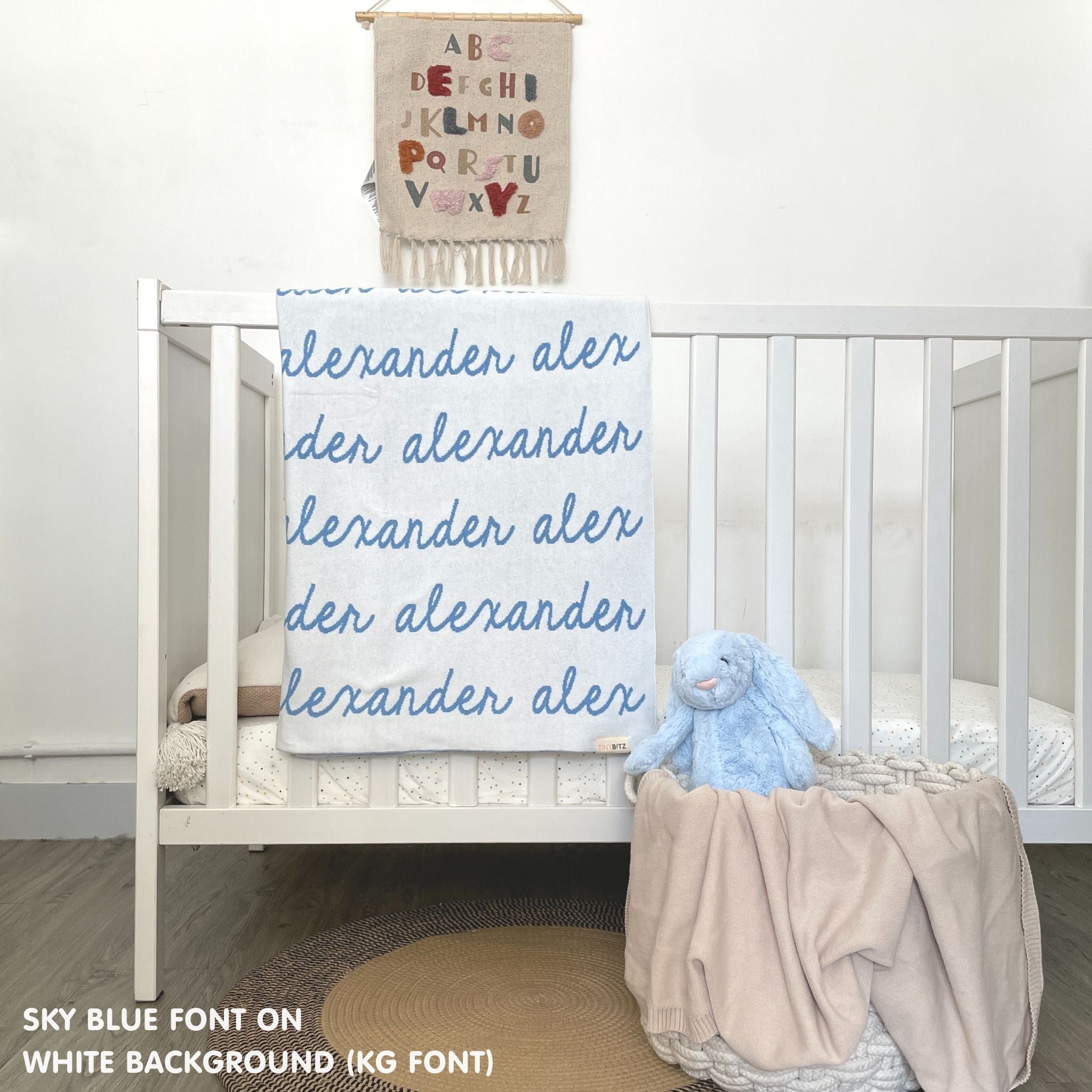 Personalized Blanket for Babies and Kids (White Background)