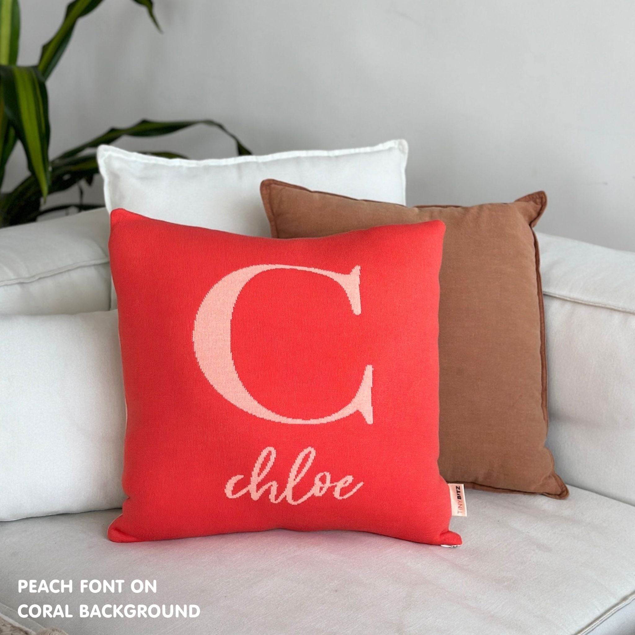 Personalized Square Cushion (Initial + Name)