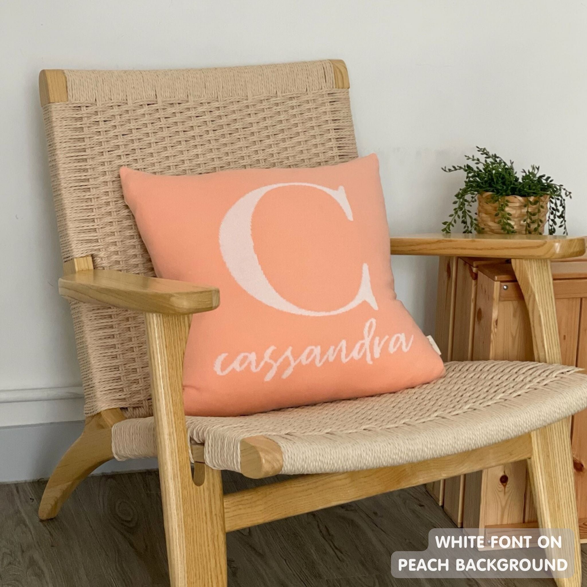 Personalized Square Cushion (Initial + Name)