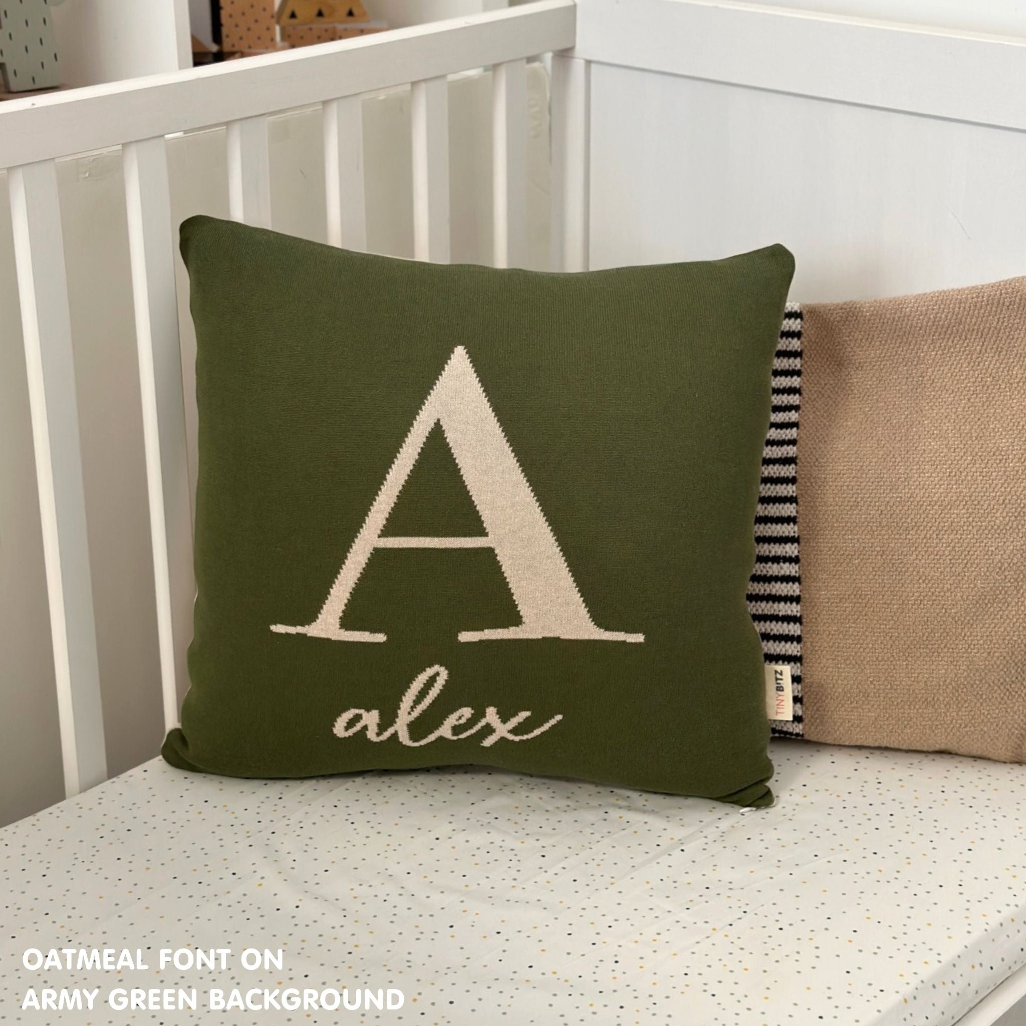 Personalized Square Cushion (Initial + Name)