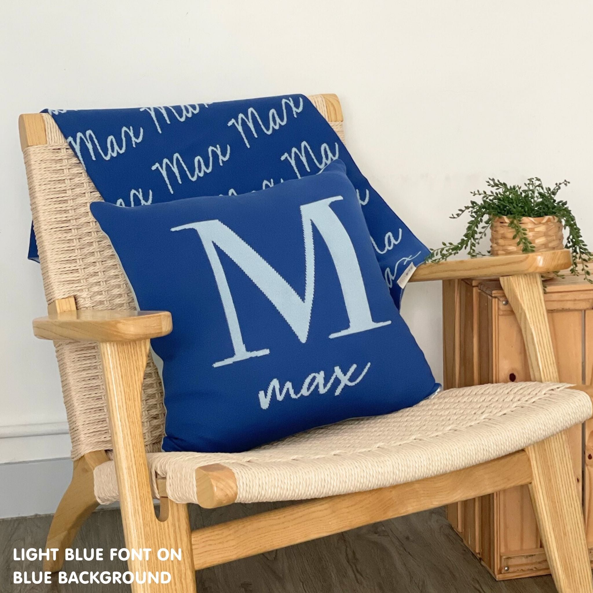 Personalized Square Cushion (Initial + Name)