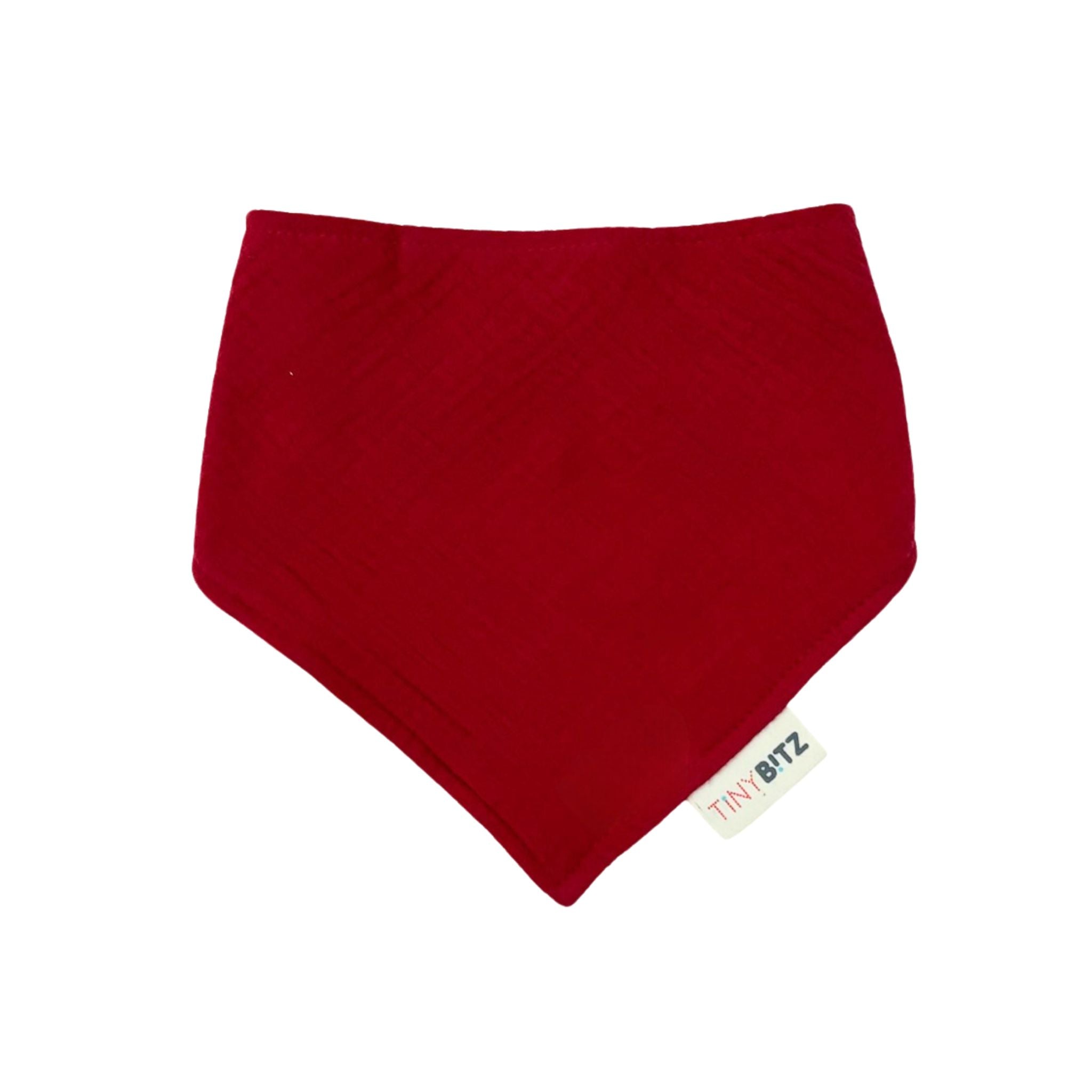 Organic Muslin Bib (Red)