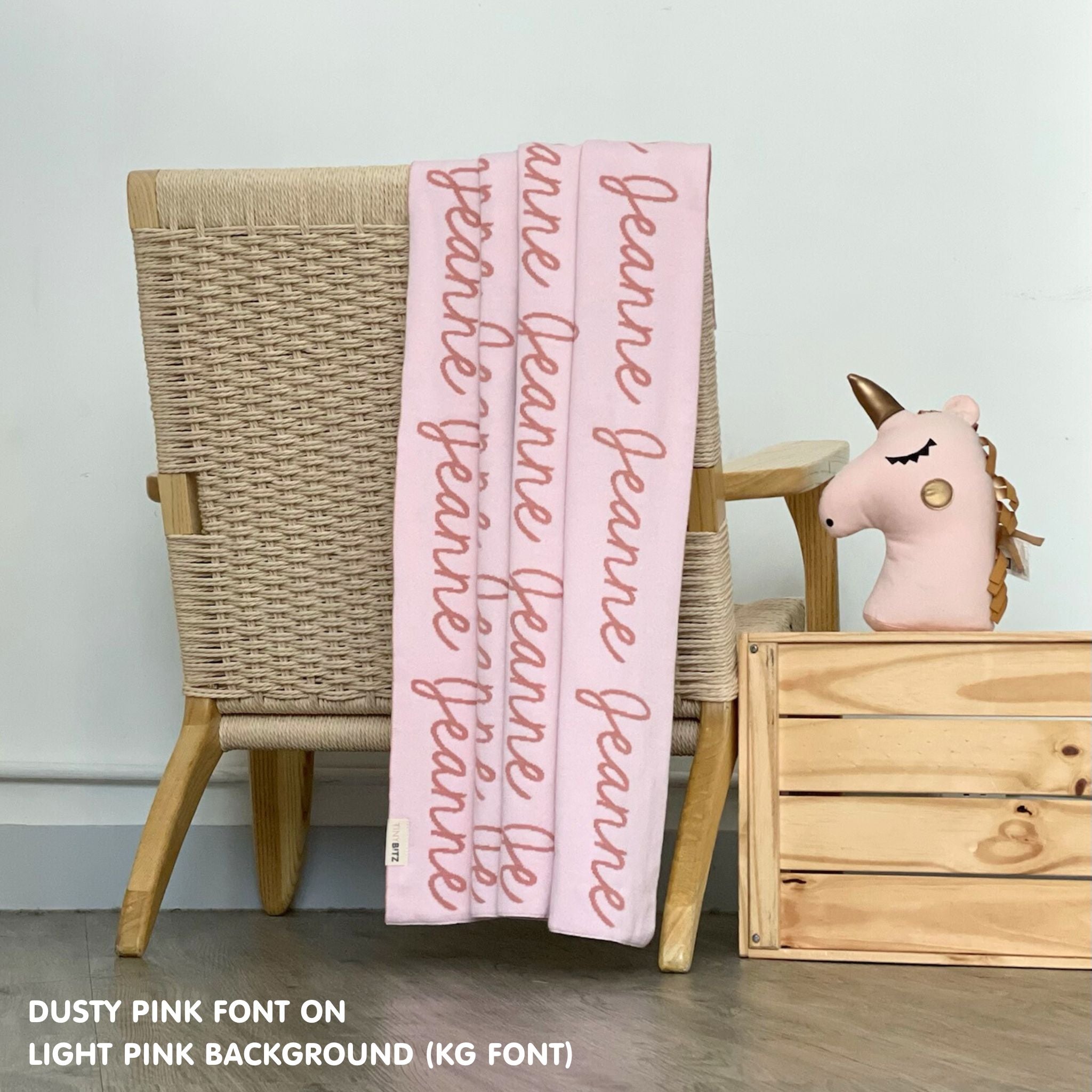 Personalized Blanket for Pets (Light Pink Background)