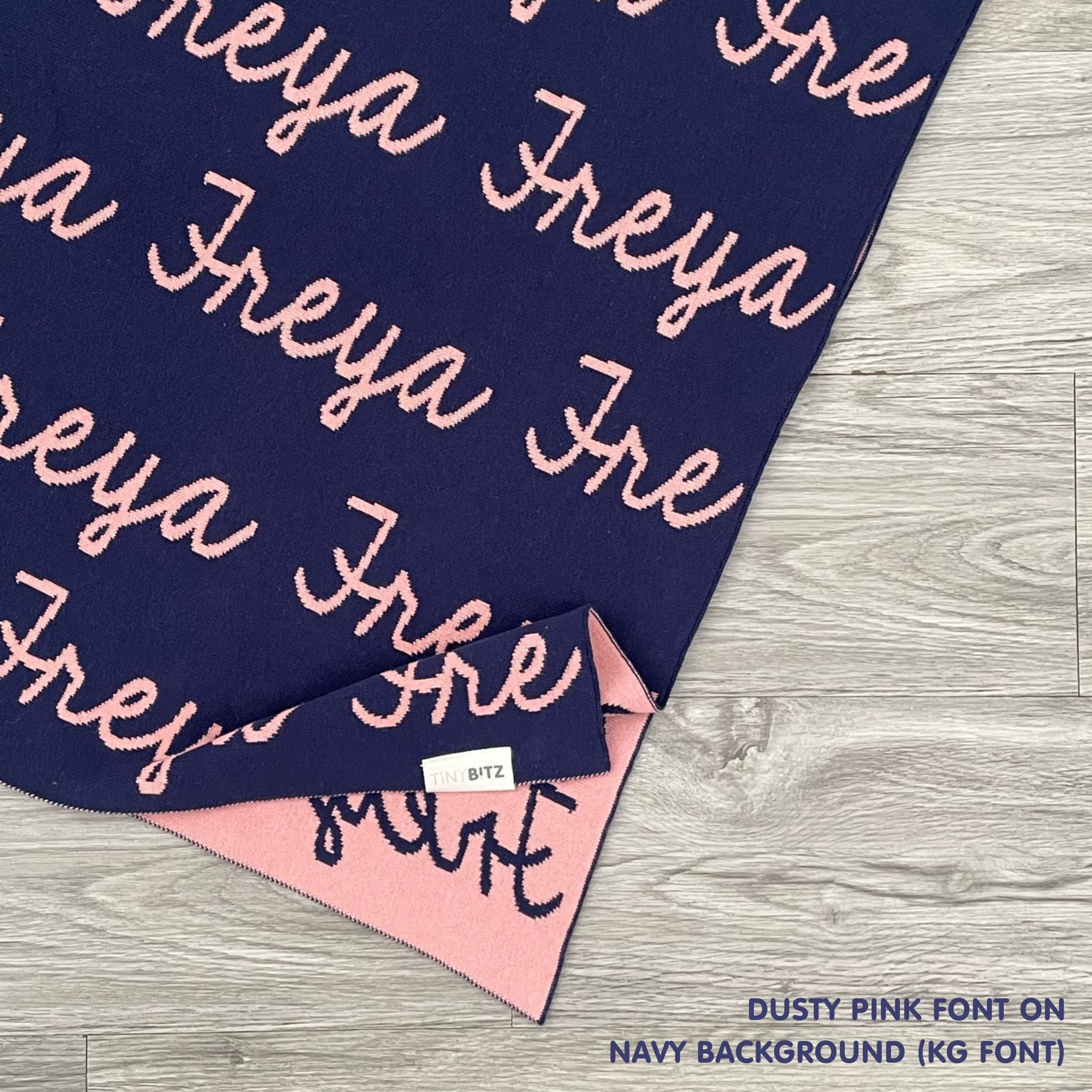 Personalized Blanket for Pets (Navy Background)