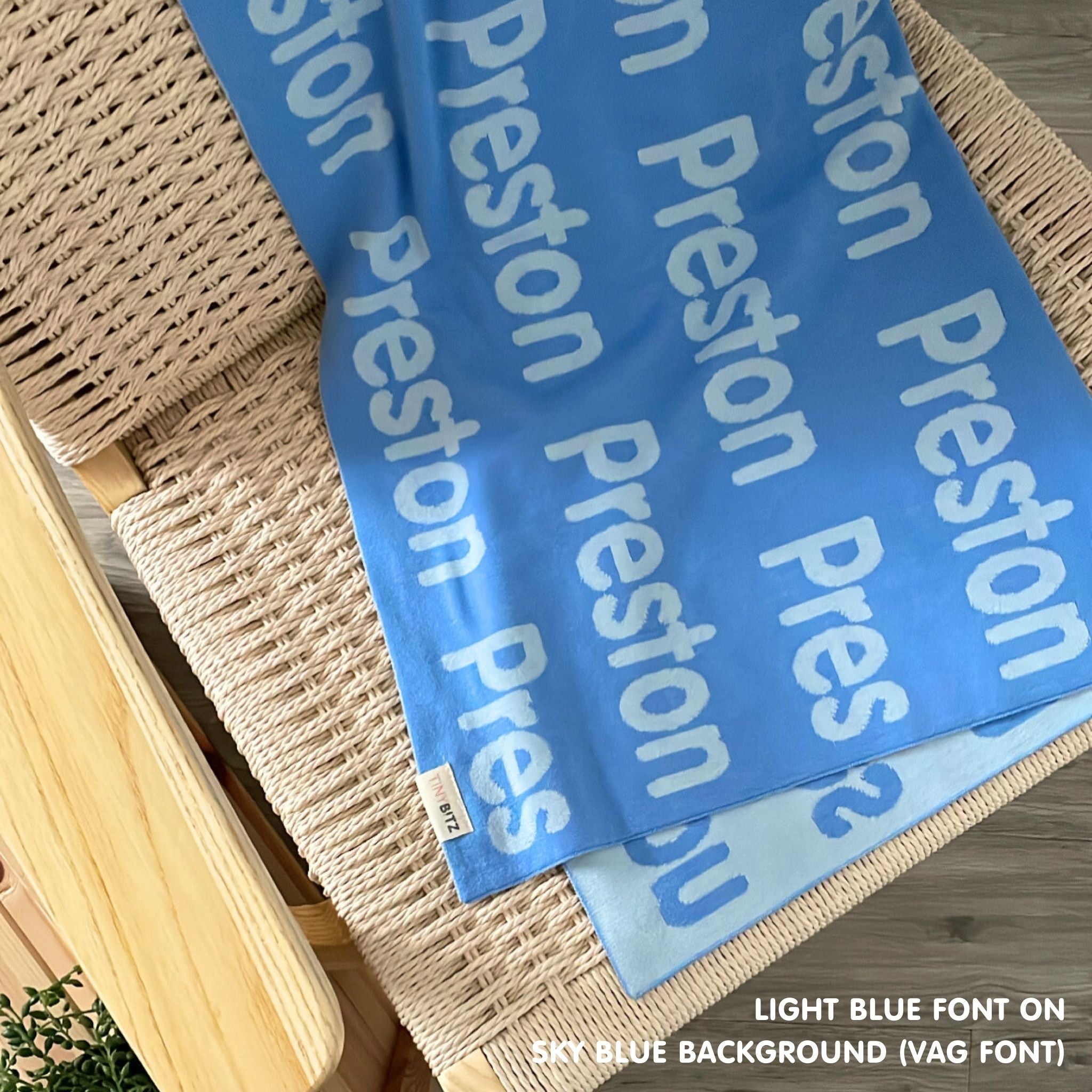 Personalized Blanket for Pets (Sky Blue Background)