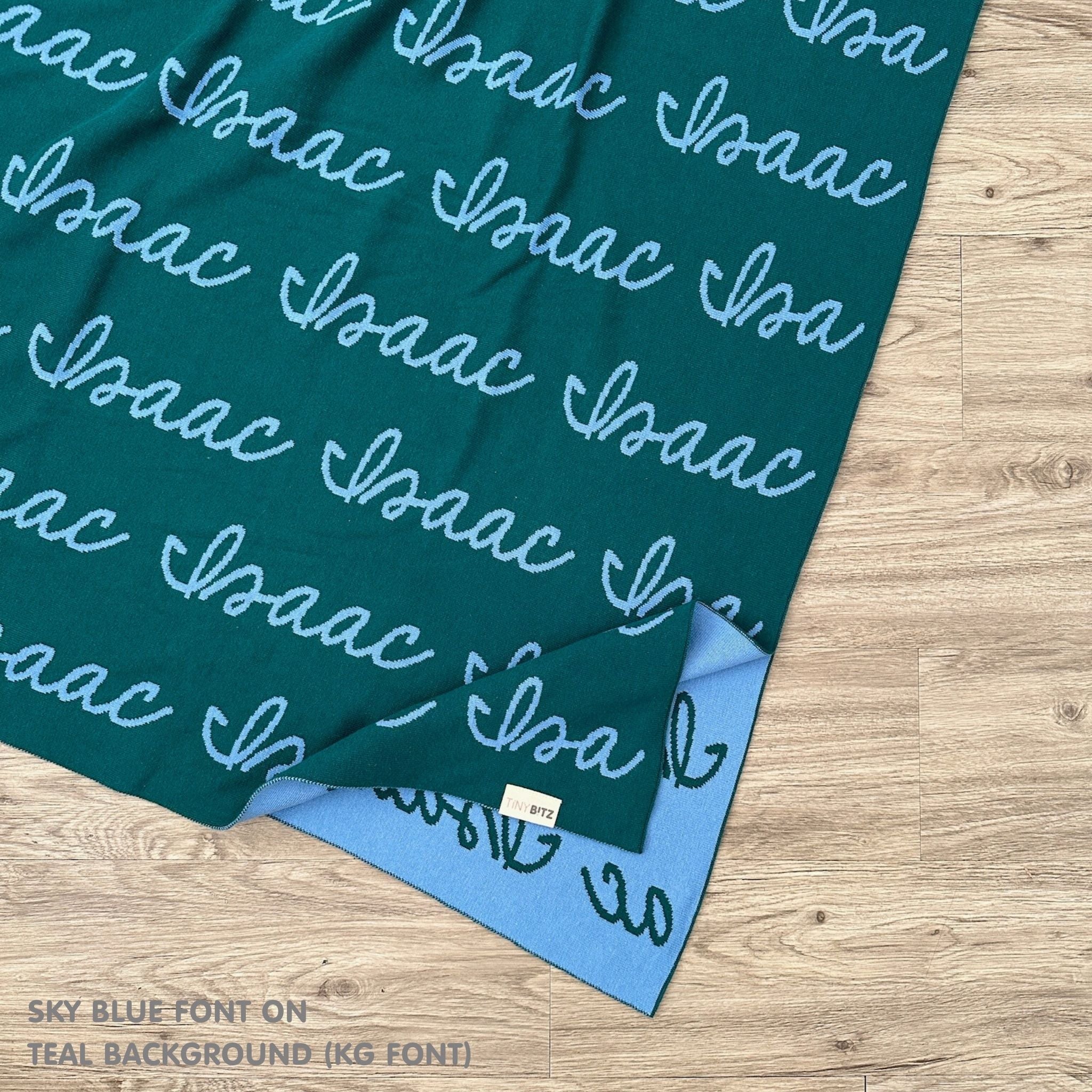 Personalized Blanket for Pets (Teal Background)