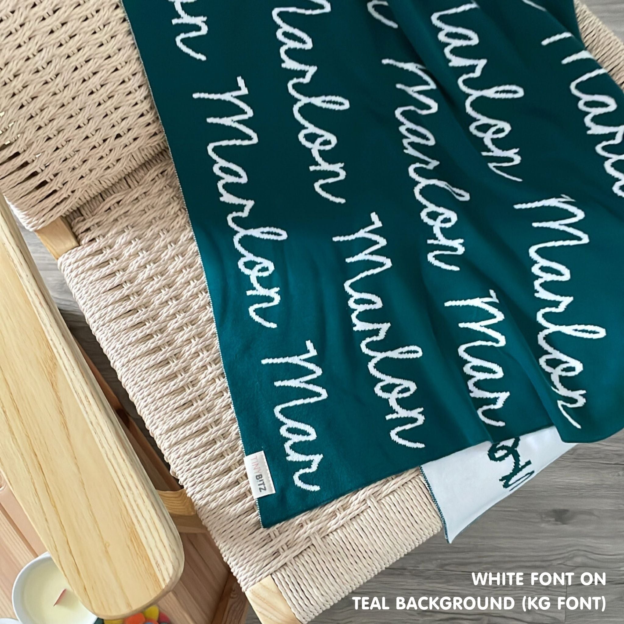 Personalized Blanket for Pets (Teal Background)