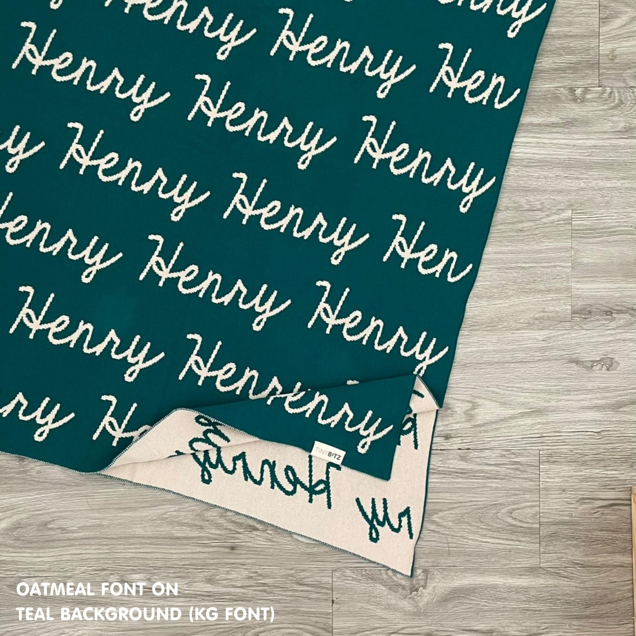 Personalized Blanket for Pets (Teal Background)