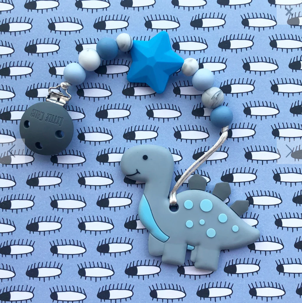 Little Caleb: Cute Dinosaur Teether (Grey)