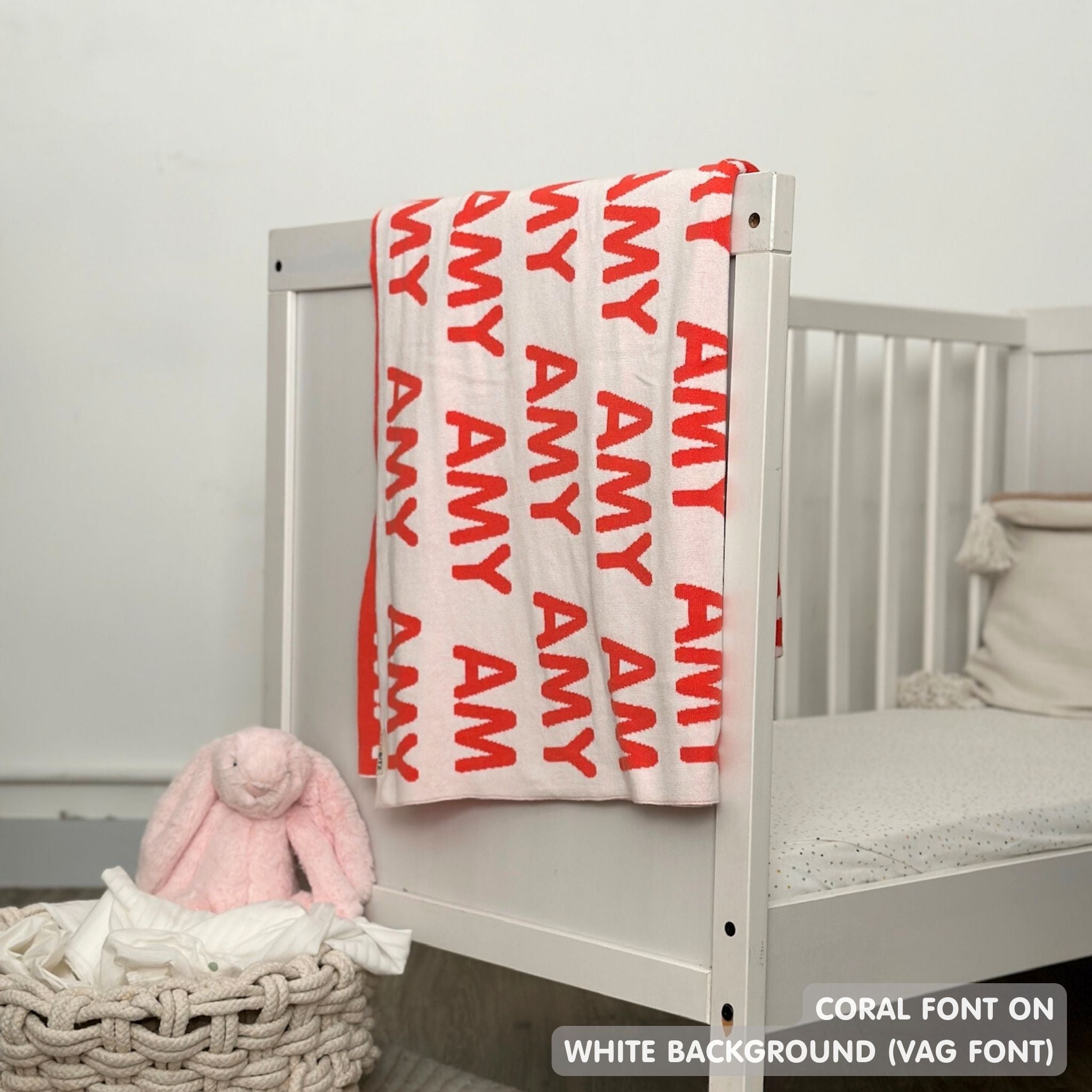 Personalized Blanket for Babies and Kids (White Background)