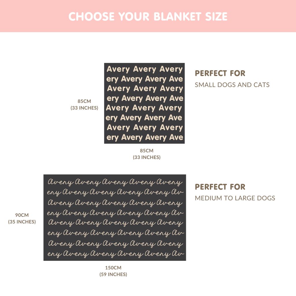 Personalized Blanket for Pets (Rose Pink Background)