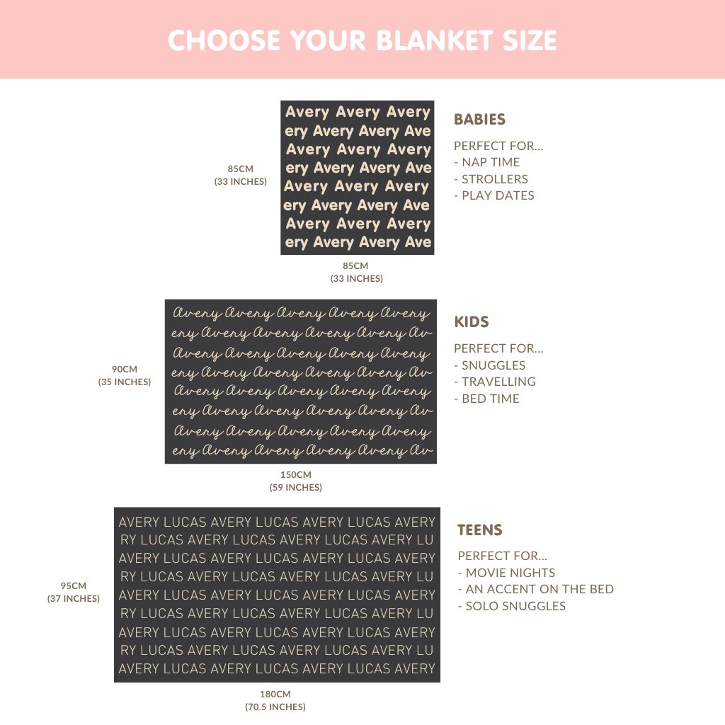 Personalized Blanket for Babies and Kids (Army Green Background)