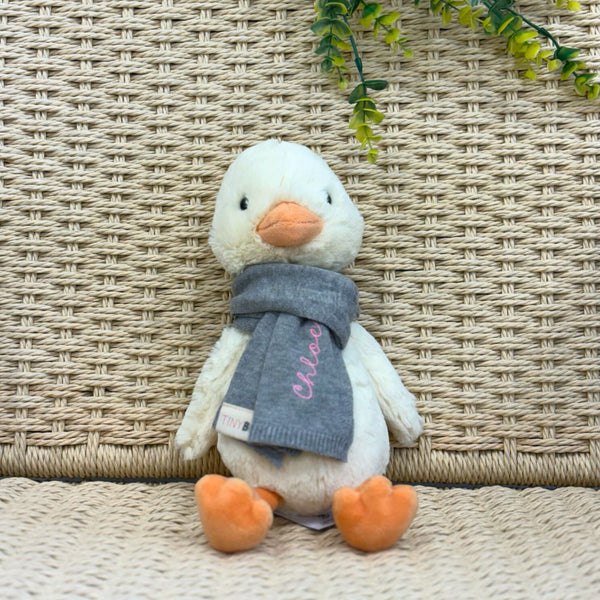 Jellycat Duckling with Personalized Scarf