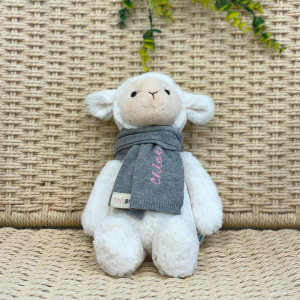 Jellycat Lamb with Personalized Scarf