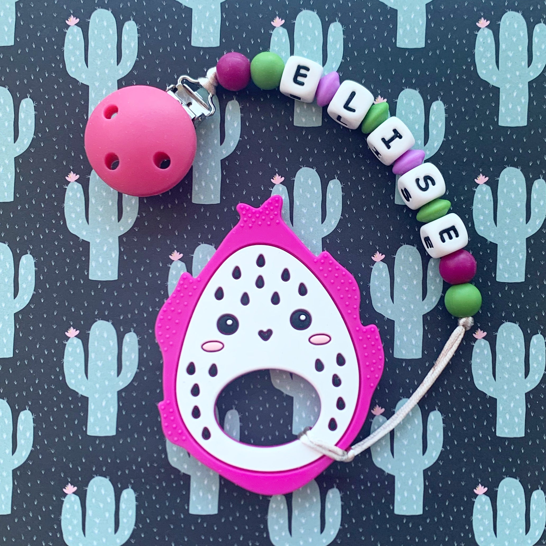 Personalized Teether: Dragon Fruit