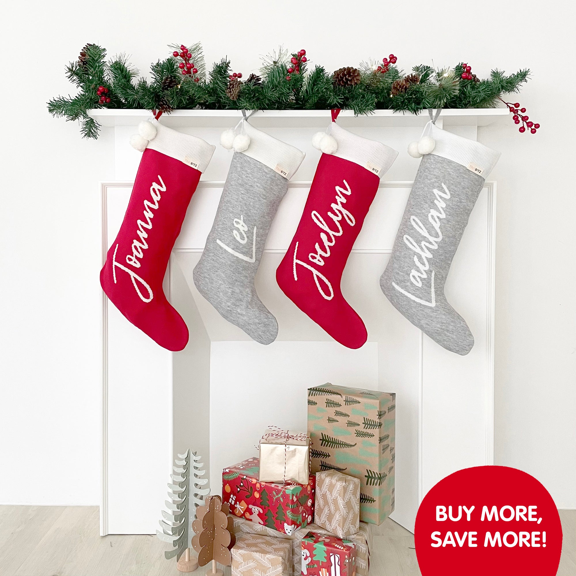 Personalized Knitted Christmas Stockings